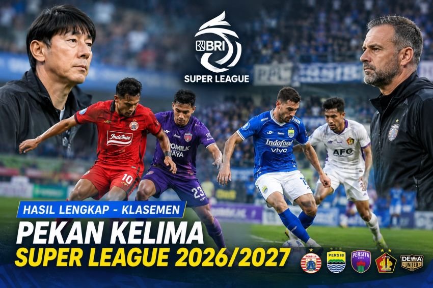 Persija Tumbang, Persib Bangkit! Hasil Lengkap dan Klasemen Super League 2026/2027 Pekan Kelima